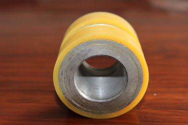 Yellow High Density Polyurethane Wheel Heavy Duty Coating Rollers Wheels Replacement