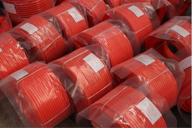 Orange color  hardness 90A Smooth  Polyurethane Round Belt  For Industrial Transmission