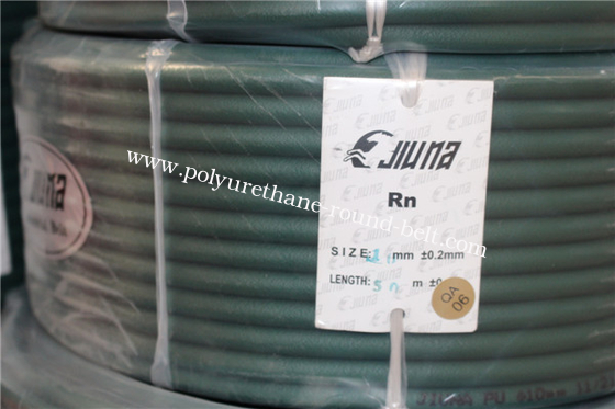 Green High Tensile And Tear Strength Resistance To Oils Fuels Polyurethane Round Belt For Industrial